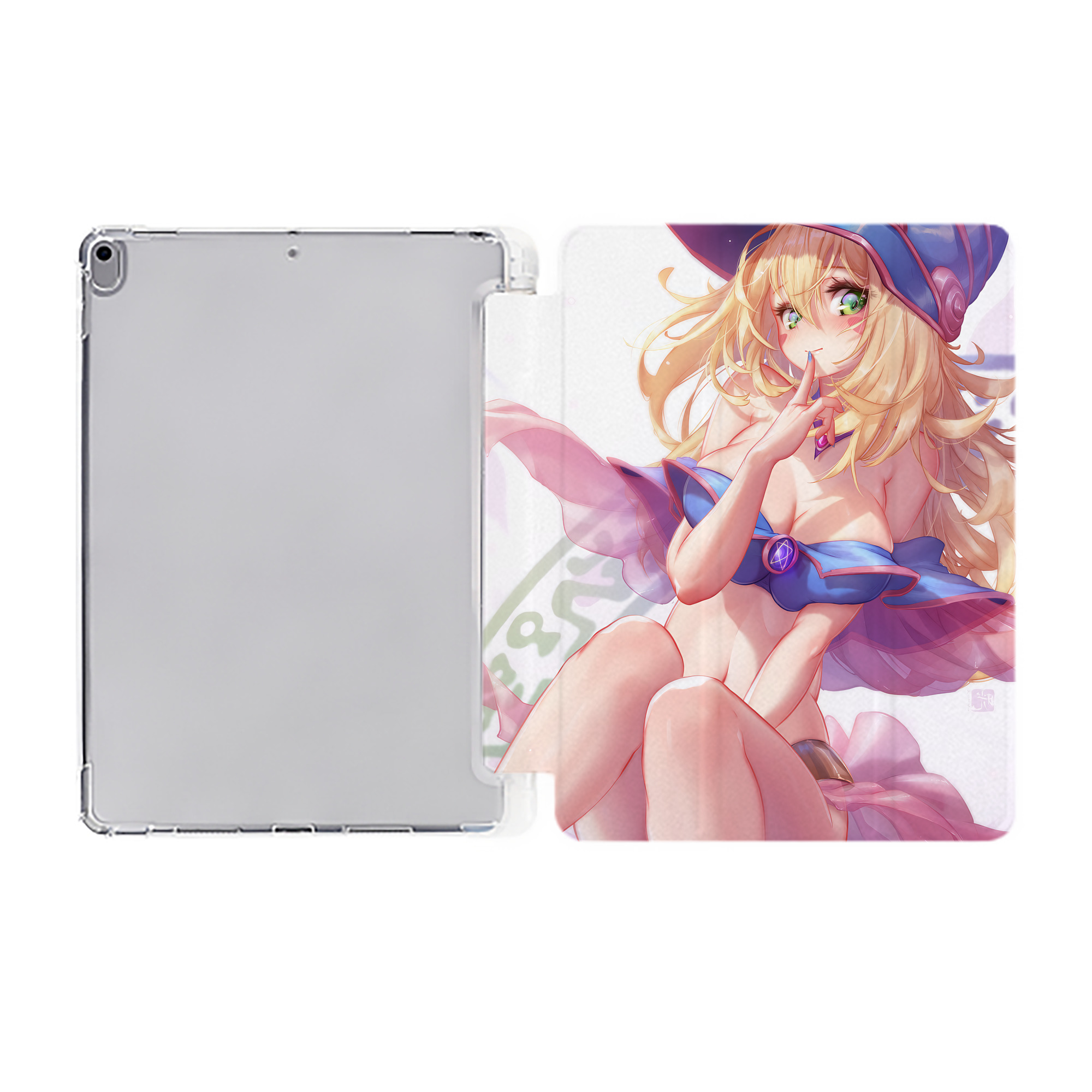 （画像用） 遊☆戯☆王 Yu-Gi-Oh! IPad ケース ペン収納付き 三つ折りスタンド PUレザー×シリコン 対応機種9.5/10.5/10.9インチ